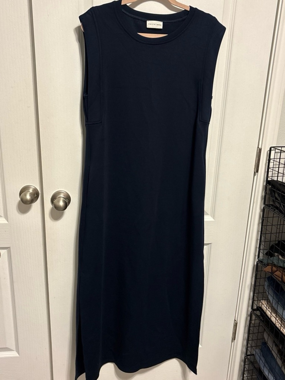 Sleeveless Navy Maxi Dress by EILEEN FISHER